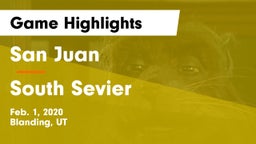 San Juan  vs South Sevier  Game Highlights - Feb. 1, 2020
