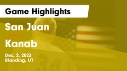 San Juan  vs Kanab  Game Highlights - Dec. 2, 2023