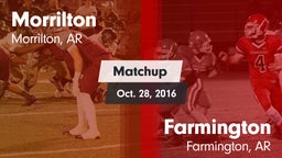 Matchup: Morrilton High vs. Farmington  2016