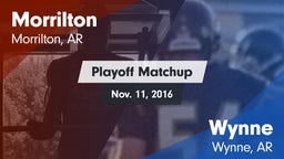 Matchup: Morrilton High vs. Wynne  2016