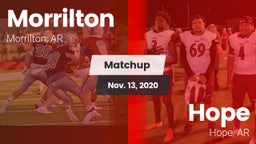 Matchup: Morrilton High vs. Hope  2020