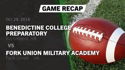 Recap: Benedictine College Preparatory  vs. Fork Union Military Academy 2016