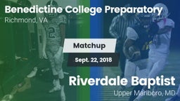 Matchup: Benedictine High vs. Riverdale Baptist  2018