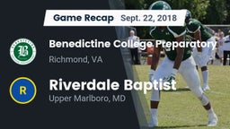 Recap: Benedictine College Preparatory  vs. Riverdale Baptist  2018