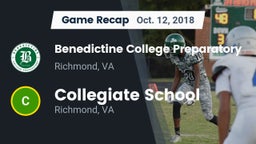 Recap: Benedictine College Preparatory  vs. Collegiate School 2018