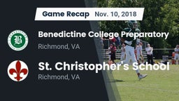 Recap: Benedictine College Preparatory  vs. St. Christopher's School 2018