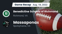 Recap: Benedictine Schools of Richmond vs. Massaponax  2022