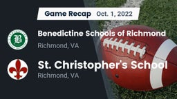 Recap: Benedictine Schools of Richmond vs. St. Christopher's School 2022