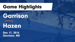 Garrison  vs Hazen  Game Highlights - Dec 17, 2016
