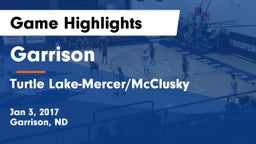 Garrison  vs Turtle Lake-Mercer/McClusky Game Highlights - Jan 3, 2017