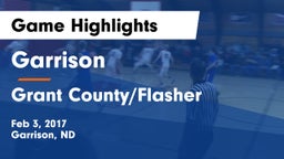 Garrison  vs Grant County/Flasher  Game Highlights - Feb 3, 2017