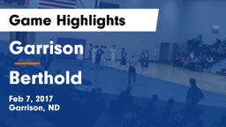 Garrison  vs Berthold Game Highlights - Feb 7, 2017