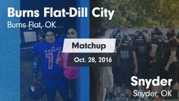 Matchup: Burns Flat-Dill vs. Snyder  2016