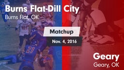 Matchup: Burns Flat-Dill vs. Geary  2016