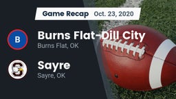 Recap: Burns Flat-Dill City  vs. Sayre  2020