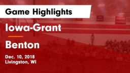Iowa-Grant  vs Benton  Game Highlights - Dec. 10, 2018