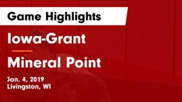Iowa-Grant  vs Mineral Point  Game Highlights - Jan. 4, 2019