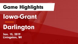 Iowa-Grant  vs Darlington  Game Highlights - Jan. 15, 2019