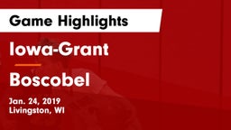 Iowa-Grant  vs Boscobel  Game Highlights - Jan. 24, 2019