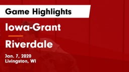 Iowa-Grant  vs Riverdale  Game Highlights - Jan. 7, 2020