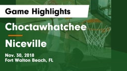 Choctawhatchee  vs Niceville  Game Highlights - Nov. 30, 2018