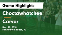 Choctawhatchee  vs Carver  Game Highlights - Dec. 20, 2018