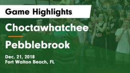 Choctawhatchee  vs Pebblebrook  Game Highlights - Dec. 21, 2018