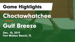 Choctawhatchee  vs Gulf Breeze  Game Highlights - Dec. 10, 2019