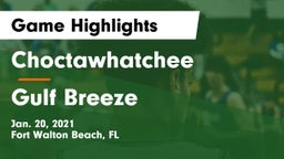 Choctawhatchee  vs Gulf Breeze  Game Highlights - Jan. 20, 2021