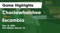 Choctawhatchee  vs Escambia  Game Highlights - Dec. 8, 2020