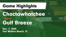 Choctawhatchee  vs Gulf Breeze  Game Highlights - Dec. 7, 2020