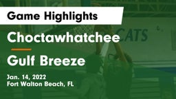 Choctawhatchee  vs Gulf Breeze  Game Highlights - Jan. 14, 2022