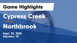 Cypress Creek  vs Northbrook  Game Highlights - Sept. 29, 2020