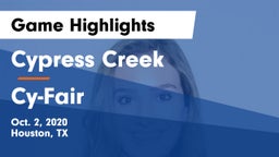 Cypress Creek  vs Cy-Fair  Game Highlights - Oct. 2, 2020