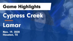 Cypress Creek  vs Lamar Game Highlights - Nov. 19, 2020