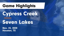 Cypress Creek  vs Seven Lakes Game Highlights - Nov. 23, 2020