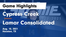 Cypress Creek  vs Lamar Consolidated  Game Highlights - Aug. 10, 2021