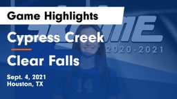 Cypress Creek  vs Clear Falls  Game Highlights - Sept. 4, 2021