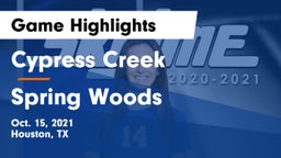 Cypress Creek  vs Spring Woods  Game Highlights - Oct. 15, 2021