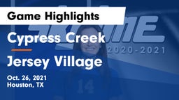Cypress Creek  vs Jersey Village  Game Highlights - Oct. 26, 2021