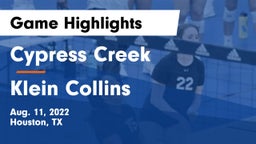 Cypress Creek  vs Klein Collins  Game Highlights - Aug. 11, 2022