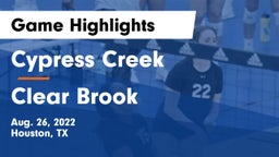 Cypress Creek  vs Clear Brook  Game Highlights - Aug. 26, 2022