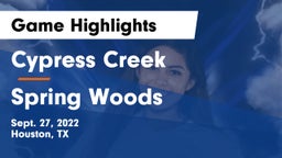 Cypress Creek  vs Spring Woods  Game Highlights - Sept. 27, 2022
