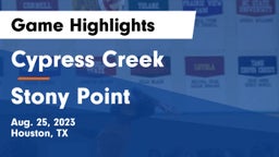 Cypress Creek  vs Stony Point Game Highlights - Aug. 25, 2023