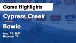 Cypress Creek  vs Bowie Game Highlights - Aug. 25, 2023