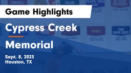 Cypress Creek  vs Memorial  Game Highlights - Sept. 8, 2023