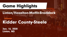 Linton/Hazelton-Moffit-Braddock  vs Kidder County-Steele  Game Highlights - Jan. 16, 2020