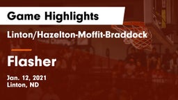 Linton/Hazelton-Moffit-Braddock  vs Flasher  Game Highlights - Jan. 12, 2021