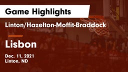 Linton/Hazelton-Moffit-Braddock  vs Lisbon  Game Highlights - Dec. 11, 2021