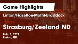 Linton/Hazelton-Moffit-Braddock  vs Strasburg/Zeeland ND Game Highlights - Feb. 1, 2022